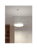 Suspension lumineuse LED blanche OSONA, Ø12 cm, longueur max. 180 cm