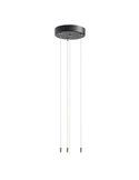 Accesorio colgante para plafón LED OSONA negro Ø12cm, max 180cm de largo