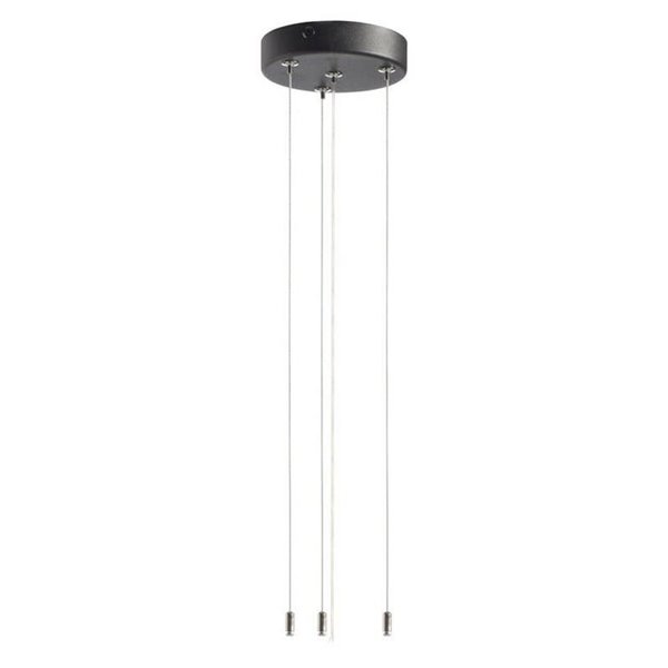 Accesorio colgante para plafón LED OSONA negro Ø12cm, max 180cm de largo