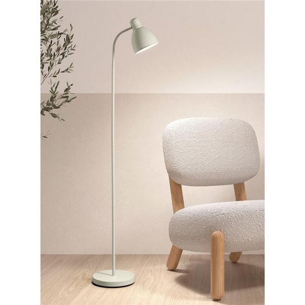 Luminária de chão LUMI com cabeça flexível, branca, 1xE27, 1520mm de altura