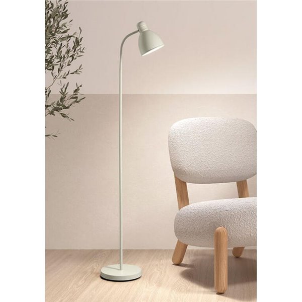 Lampadaire flexible couleur crème avec tête orientable LUMI 1xE27, hauteur 1520 mm