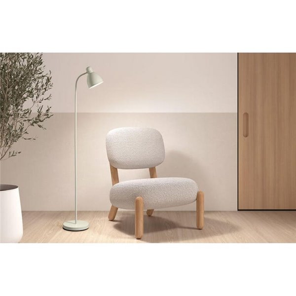 Luminária de chão flexível cor creme com cabeça ajustável LUMI 1xE27, 1520 mm de altura