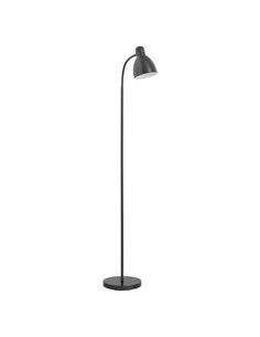 Luminária de chão flexível LUMI 1xE27 preta com cabeça ajustável, 1520 mm de altura.