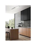 Plafón de techo lineal LED KUSI cromo mate 2x16W 3280Lm, 60cm 4000K