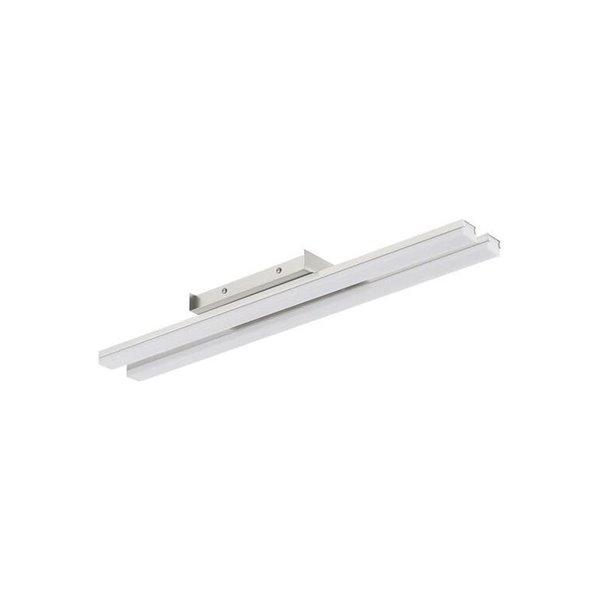Luminária de teto linear LED KUSI, cromada fosca, 2x16W, 3280lm, 60cm, 4000K