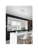Plafón de techo lineal LED KUSI cromo mate 20W 2200Lm, 75cm 4000K