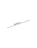 Luminária de teto linear LED KUSI, cromada fosca, 20W, 2200 lúmens, 75 cm, 4000K