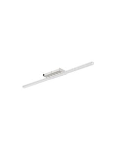 Luminária de teto linear LED KUSI, cromada fosca, 20W, 2200 lúmens, 75 cm, 4000K