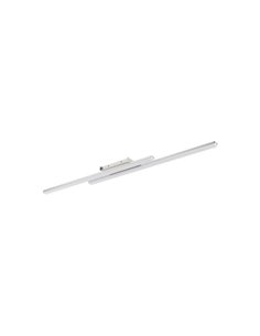 Plafón de techo lineal LED KUSI cromo mate 2x20W 4090Lm, 105cm 4000K/5000K