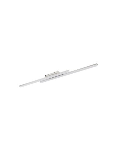 Plafón de techo lineal LED KUSI cromo mate 2x20W 4090Lm, 105cm 4000K/5000K