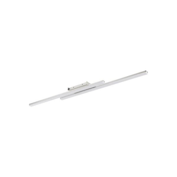 Plafón de techo lineal LED KUSI cromo mate 2x20W 4090Lm, 105cm 4000K/5000K