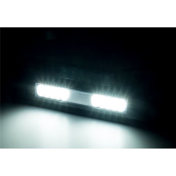 Luz de trabajo LED con luz de advertencia ámbar LRD 3043/BL/A1/4K 12/24V EMC E9 carcasa negra R65 XA1