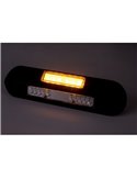 Luz de trabajo LED con luz de advertencia ámbar LRD 3043/BL/A1/4K 12/24V EMC E9 carcasa negra R65 XA1