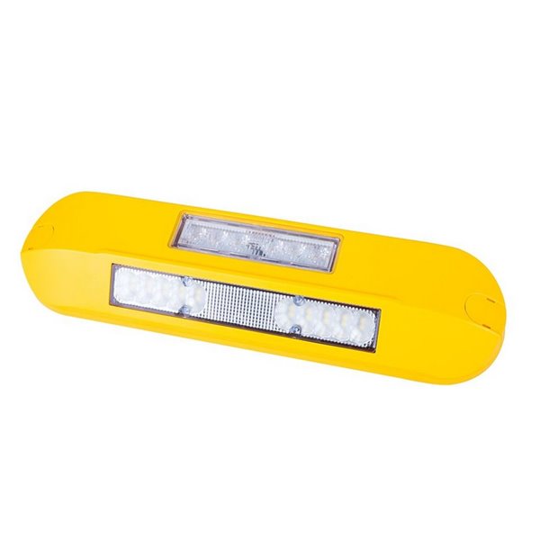 Luz LED trabajo con luz de advertencia ámbar LRD 3043/Y/A1/4K 12/24V EMC E9 carcasa amarilla R65 XA1