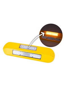Projecteur de travail à LED avec témoin lumineux orange LRD 3043/Y/A1/4K 12/24V EMC E9 boîtier jaune R65 XA1