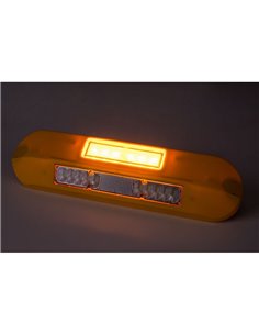 Luz de trabalho LED com luz de advertência âmbar LRD 3043/Y/A1/4K 12/24V EMC E9 com carcaça amarela R65 XA1 2