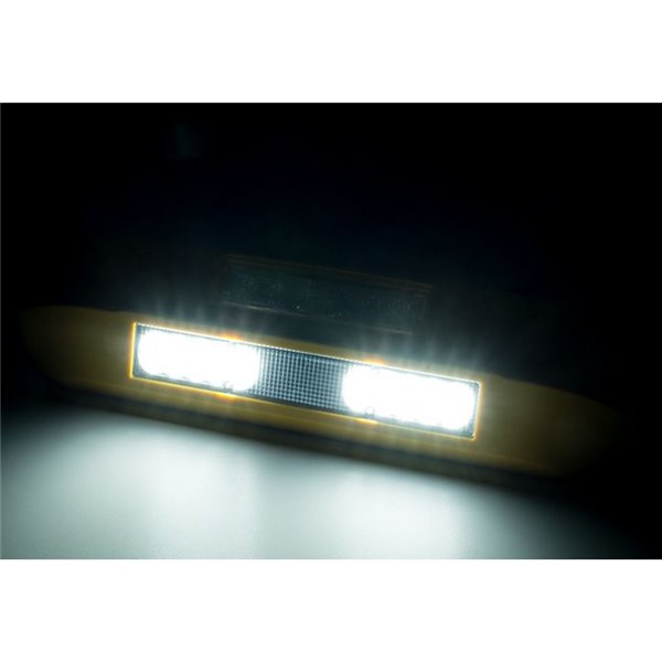 Luz de trabalho LED com luz de advertência âmbar LRD 3043/Y/A1/4K 12/24V EMC E9 com carcaça amarela R65 XA1