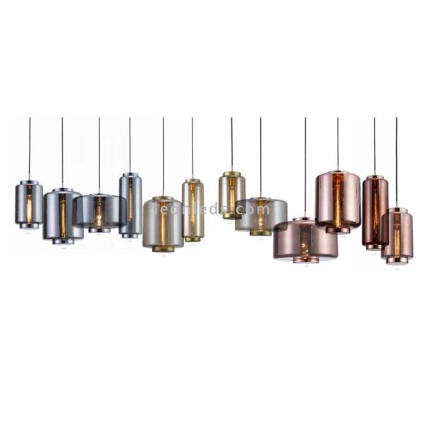  	Lámpara de techo Cromo Grafito XS | Lámpara de techo Cobre serie Jarras 6200 | Lámpara de techo Barata | LeonLeds
