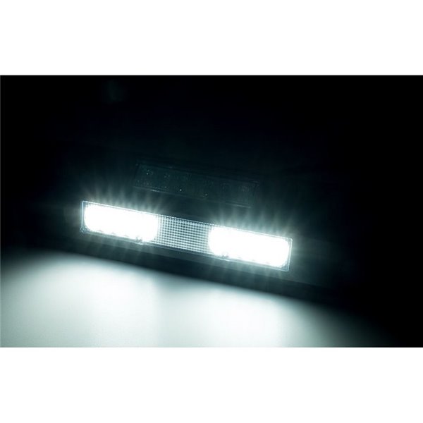 Luz de trabalho LED com luz de advertência azul LRD 3043/BL/B2/4K 12/24V EMC E9 carcaça preta R65 XB2