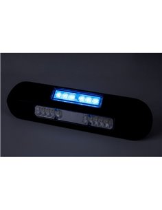 Luz de trabajo LED con luz de advertencia azul LRD 3043/BL/B2/4K 12/24V EMC E9 carcasa negra R65 XB2 2