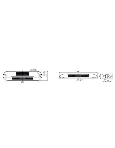 Luz de trabajo LED LRD 3043/R/B2/4K 12/24V 12W 4000K E9 EMC carcasa roja EMC E9