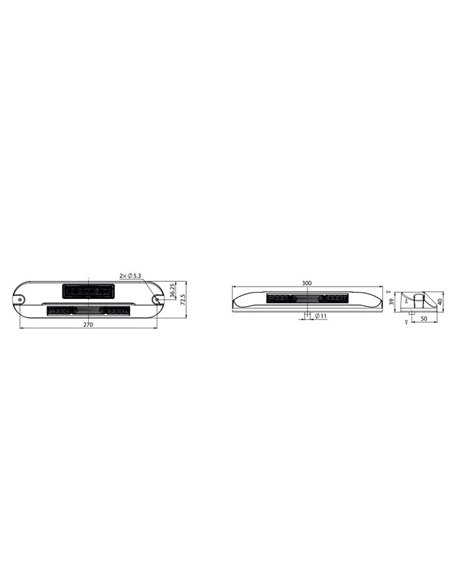 Luz de trabajo LED LRD 3043/R/B2/4K 12/24V 12W 4000K E9 EMC carcasa roja EMC E9