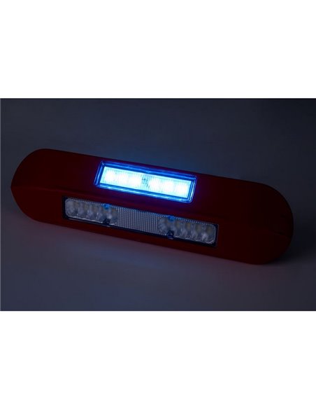 Luz de trabajo LED LRD 3043/R/B2/4K 12/24V 12W 4000K E9 EMC carcasa roja EMC E9