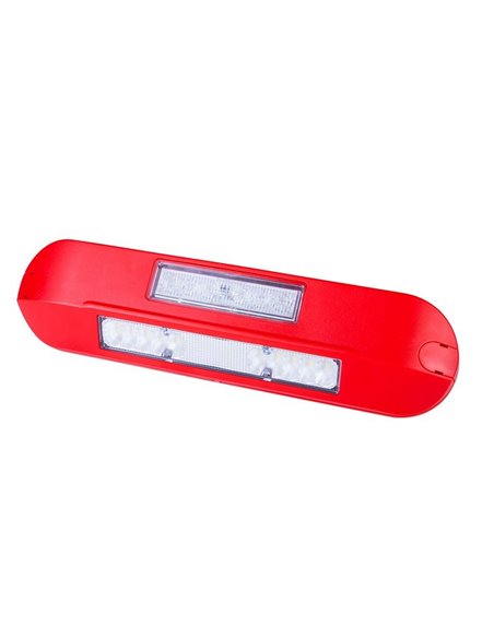 Luz de trabajo LED LRD 3043/R/B2/4K 12/24V 12W 4000K E9 EMC carcasa roja EMC E9