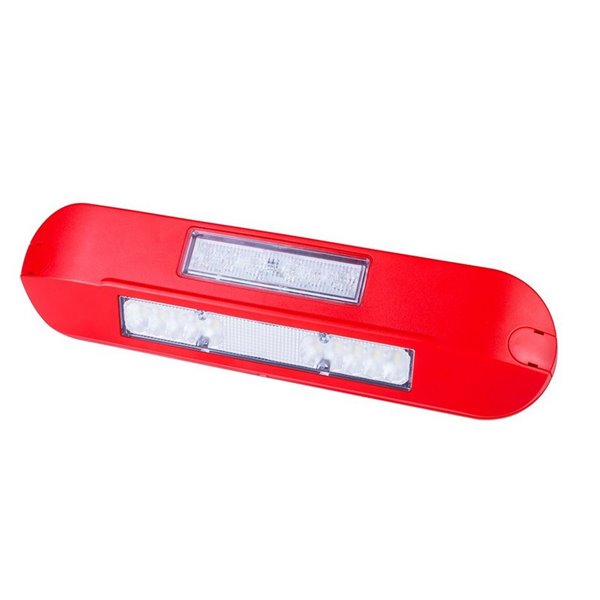 Luz de trabajo LED LRD 3043/R/B2/4K 12/24V 12W 4000K E9 EMC carcasa roja EMC E9
