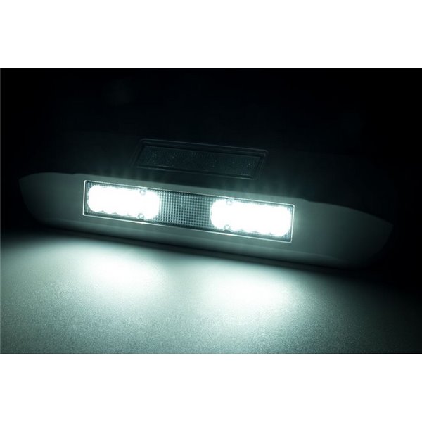 Projecteur de travail à LED avec témoin lumineux orange LRD 3043/WH/A1/4K 12/24V EMC E9 boîtier blanc R65 XA1