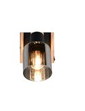 Aplique de pared TRAVIA metal y madera, con interruptor integrado excl. E14 max. 40W IP20