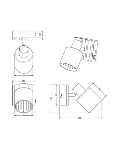 Aplique de pared TRAVIA metal y madera, con interruptor integrado excl. E14 max. 40W IP20