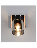 Aplique de pared TRAVIA metal y madera, con interruptor integrado excl. E14 max. 40W IP20