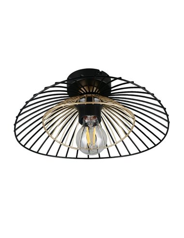 Luminária de teto LAURIS com grade metálica, lâmpada não incluída (E27 máx. 10W), IP20