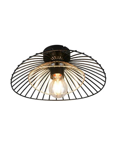 Luminária de teto LAURIS com grade metálica, lâmpada não incluída (E27 máx. 10W), IP20