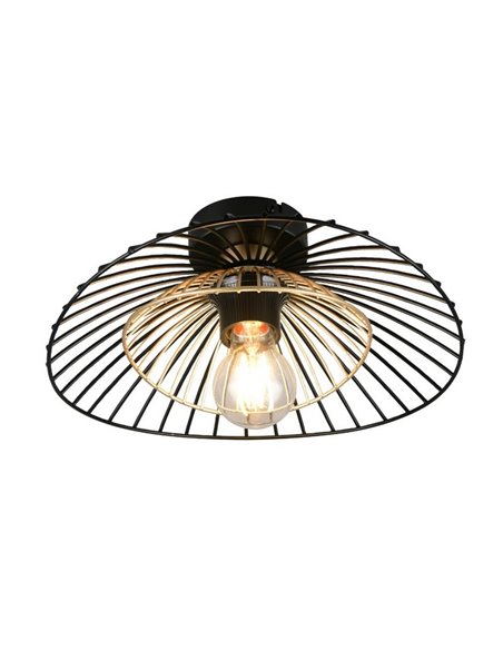 Plafonnier LAURIS avec grille métallique, ampoule non incluse (E27 max. 10W), IP20