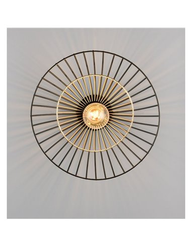 Plafonnier LAURIS avec grille métallique, ampoule non incluse (E27 max. 10W), IP20