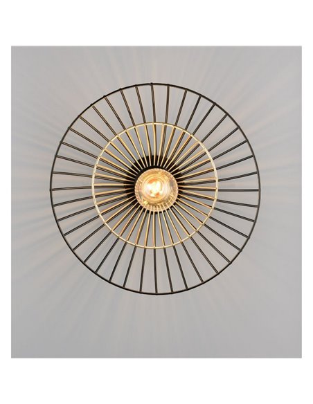 Luminária de teto LAURIS com grade metálica, lâmpada não incluída (E27 máx. 10W), IP20