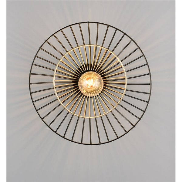 Luminária de teto LAURIS com grade metálica, lâmpada não incluída (E27 máx. 10W), IP20