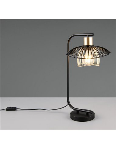 Lampe de table LAURIS, grille métallique, ampoule non incluse (1 x E27, 10 W max., IP20)