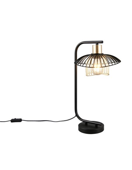 Lampe de table LAURIS, grille métallique, ampoule non incluse (1 x E27, 10 W max., IP20)