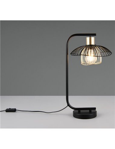 Lampe de table LAURIS, grille métallique, ampoule non incluse (1 x E27, 10 W max., IP20)