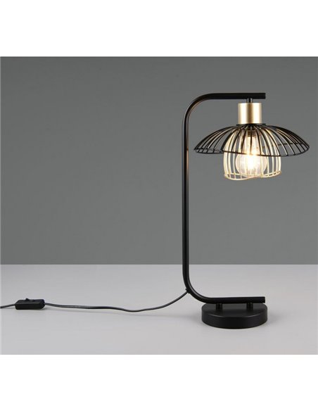 Candeeiro de mesa LAURIS, estrutura metálica, lâmpada não incluída. 1x E27 máx. 10W IP20