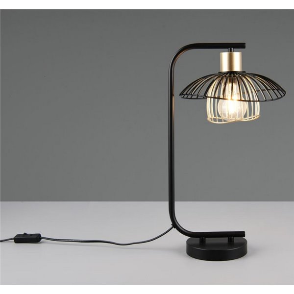 Candeeiro de mesa LAURIS, estrutura metálica, lâmpada não incluída. 1x E27 máx. 10W IP20