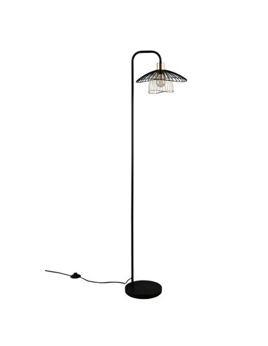 Lampadaire LAURIS avec abat-jour à grille, interrupteur au pied, 1 ampoule E27 max. 10 W non incluse, IP20