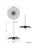 Lámpara de techo LAURIS Ø100cm pantalla rejilla, bombilla excl. 1x E27 max. 10W IP20