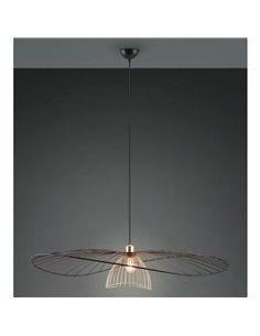 Lámpara de techo LAURIS Ø100cm pantalla rejilla, bombilla excl. 1x E27 max. 10W IP20 2