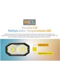 Linterna LED EDC09 cabezal rotable, 1600lm 153m alcance, alto CRI y triple temperatura de color USB-C