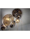 Lámpara colgante OVILA 13 luces LED 8W 11310 lm tulipas cristal coñac/smoke, regulable IP20 Cromo