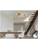 Plafón de techo COLETTE LED 37W 3330 lm difusor opal IP20 Ø47cm Oro rosa